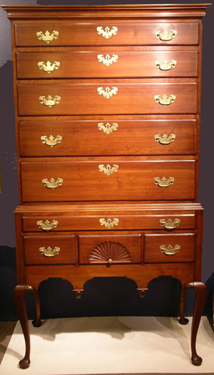 Connecticut Cherry Queen Anne Highboy