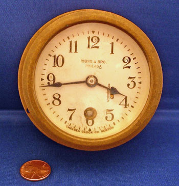 Chelsea Motor Boat Clock  2 3/4