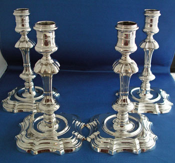 Rare set of 4 Sterling Candlesticks