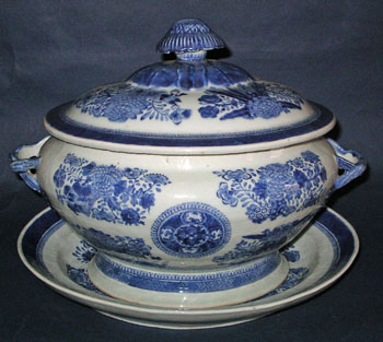 Blue Fitzhugh Soup Tureen and Liner