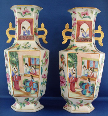 A Fine Pair of Mandarin Vases