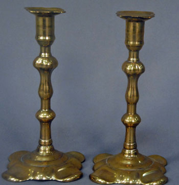 Very Rare Signed Petal Base Candlesticks