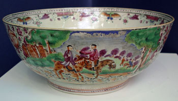 Very Rare Chinese Porcelain Hunt Bowl