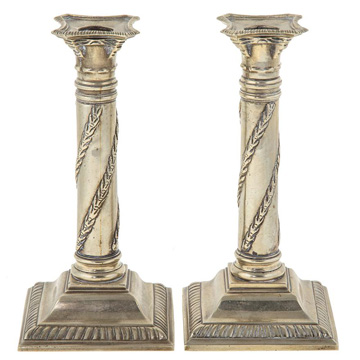 Chinese Paktong Candlesticks