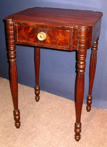 Mahogany One Drawer Octagonal Sheraton Stand