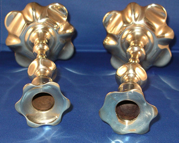 Pair of Queen Anne Petal Based Candlesticks