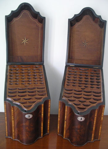 A Fine Pair of Inlaid Knife Boxes