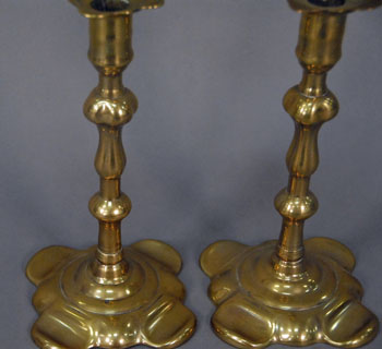 Very Rare Signed Petal Base Candlesticks