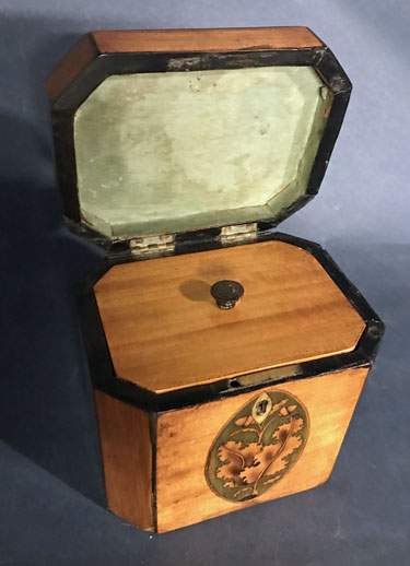 Inlaid Cut Corner Tea Caddy