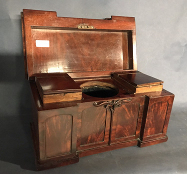 A Rare TEA CADDY in the Form of a Miniature Sideboard