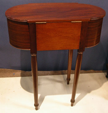 Mahogany Astragal End Sewing Table