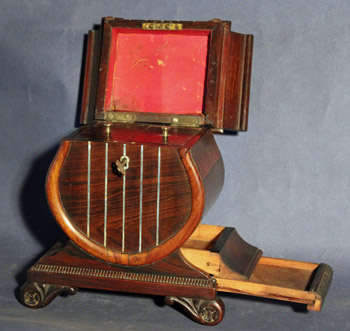 Lyre Shaped Tea Caddy