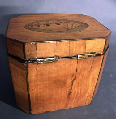 Inlaid Cut Corner Tea Caddy