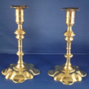 Pair of Queen Anne Petal Based Candlesticks