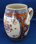 Chinese Export Famille Rose Barrel Form Mug