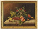 O/C Still Life with Fruit on a Marble Slab