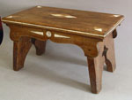 Scrimshaw Decorated Walnut Footstool