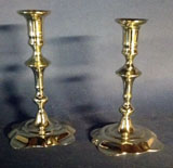 Pair of Queen Anne Petal Based Candlesticks