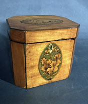 Inlaid Cut Corner Tea Caddy