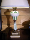 White Cut to Green Overlay Lamp